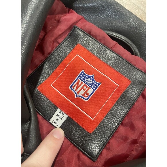 NFL Washington Redskins Men's Leather Full Zip Bomber Jacket 2XL XXL - Picture 6 of 12